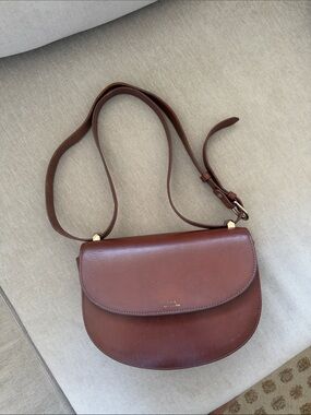 A.P.C. Geneva Flop Brown Brown Leather Bag